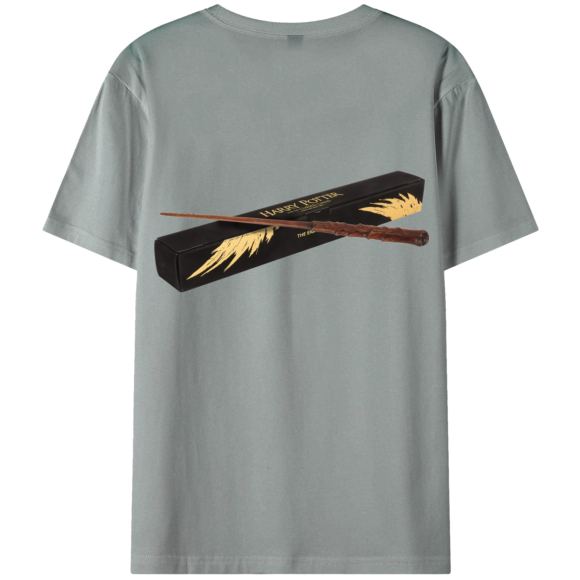 （画像用） Harry Potter ハリー・ポッターシリーズ 綿100％ メンズ半袖Tシャツ（バックプリント） 通気性